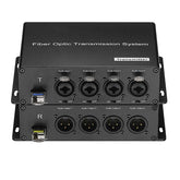 4 channels 48V Phantom XLR Balanced Audio to Fiber optical Converters Extenders, LC Single-mode single fiber 20Km SFP include Uncompressed Professional Crystal Clear Sound